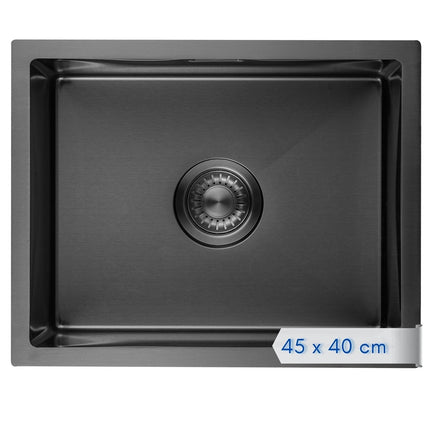 Évier de cuisine en acier inoxydable finition gun metal - 45x40 cm - Lynx DS CONCEPT