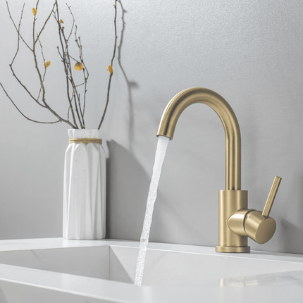 Robinet de lavabo finition dorée - DS CONCEPT Lysa