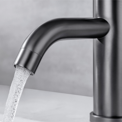 Mitigeur de lavabo bec haut finition Gun Metal - MACY