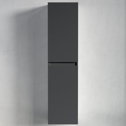 Armoire colonne design épuré sans poignées - noir mat - 35 cm - Marbella