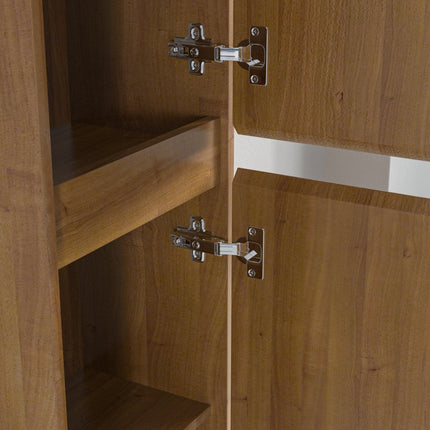 Armoire colonne design sans poignées - chêne chaud - 35 cm - Marbella