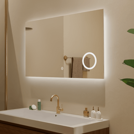 Miroir de salle de bain anti-buée avec éclairage LED modulable - 100 x 60 cm - Marseille
