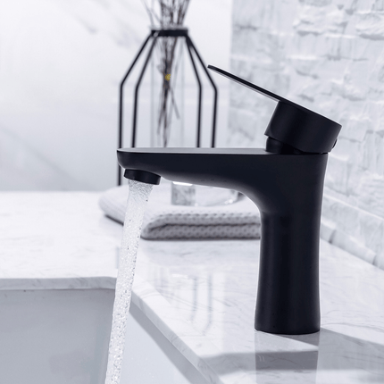 Mitigeur lavabo design moderne finition noire mate - Mary