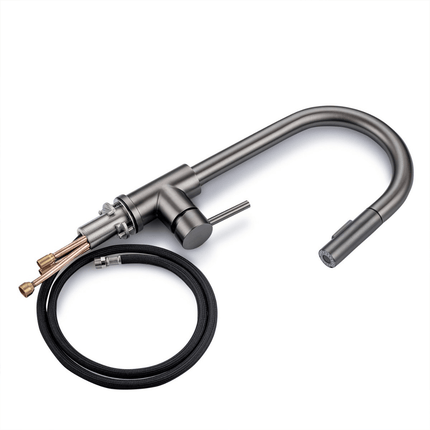 Mitigeur de cuisine design Gun Metal avec bec extractible - Gun Metal - Mason