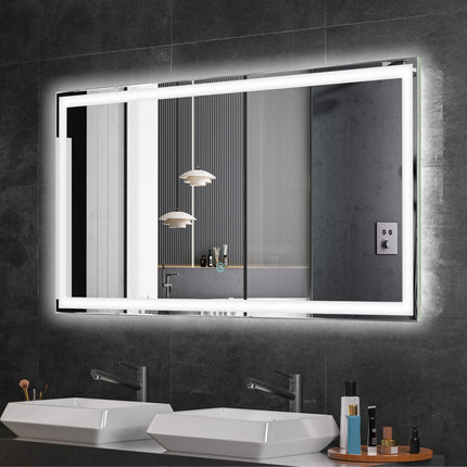 Miroir LED chauffant anti-buée - 120 cm - MEMPHIS