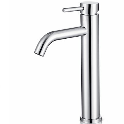 Robinet mélangeur lavabo chromé avec vasque posée sur plan - Némésis
