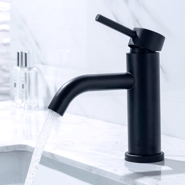 Mitigeur de lavabo noir avec technologie CleanPlus - Nova