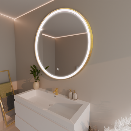 Miroir rond LED avec fonction anti-buée - 100 cm - SOHO