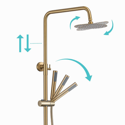 Douche pluie dorée avec mitigeur thermostatique - Orléan DS CONCEPT