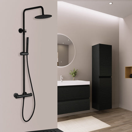 Douche pluie élégante avec mitigeur thermostatique - noire - Pandora