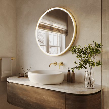 Miroir de salle de bains avec fonction anti-buée et éclairage LED réglable - 80 cm - PARIS