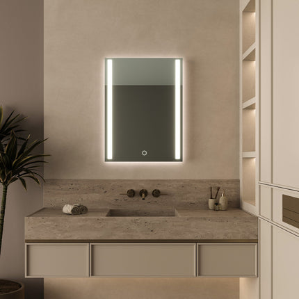 Miroir de salle de bains LED réglable avec fonction anti-buée - 60 cm - Phoenix