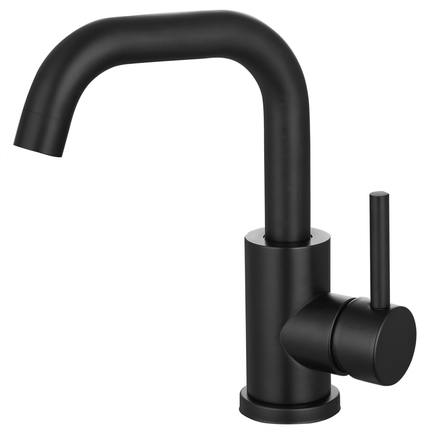 Mitigeur lavabo design contemporain avec bec orientable - noir - Pollux DS CONCEPT
