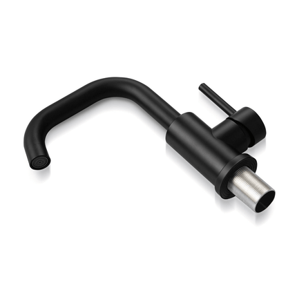 Mitigeur lavabo design contemporain avec bec orientable - noir - Pollux DS CONCEPT