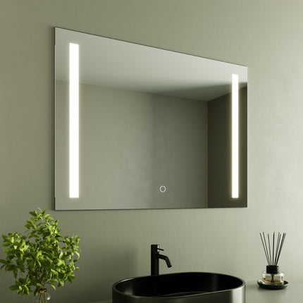 Miroir de salle de bain LED avec fonction anti-buée - 80 cm - REYES