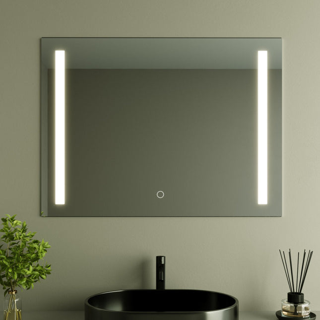 Miroir de salle de bain LED avec fonction anti-buée - 80 cm - REYES