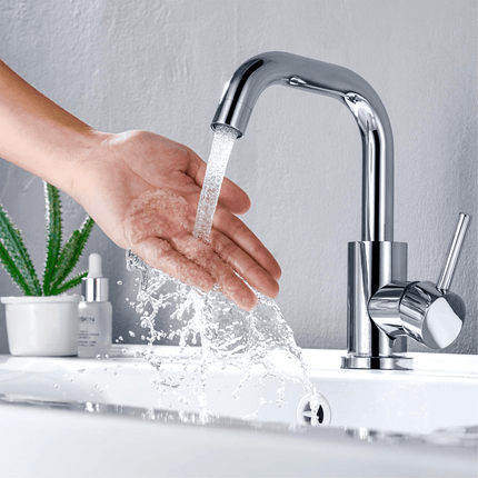 Robinetterie de lavabo finition chromée brillante avec technologie SilkTouch® - ROSELY