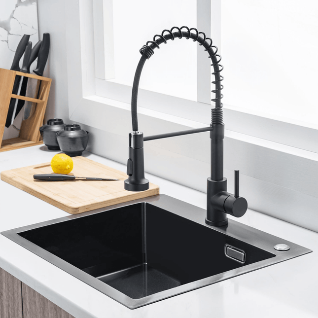 Mitigeur de cuisine moderne avec douchette extractible et revêtement CleanPlus - SAPPHIRE
