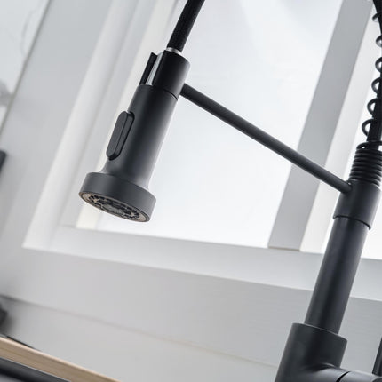 Mitigeur de cuisine moderne avec douchette extractible et revêtement CleanPlus - SAPPHIRE