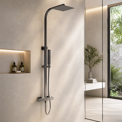Douche pluie avec mitigeur thermostatique - Chrome - Calea