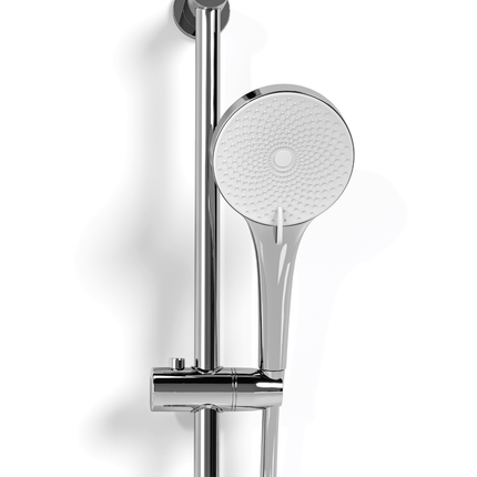 Mitigeur thermostatique baignoire avec douchette - chromé - 15 cm - Selvo