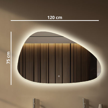 Miroir de salle de bain LED avec éclairage réglable - 120 x 75 cm - Sevilla