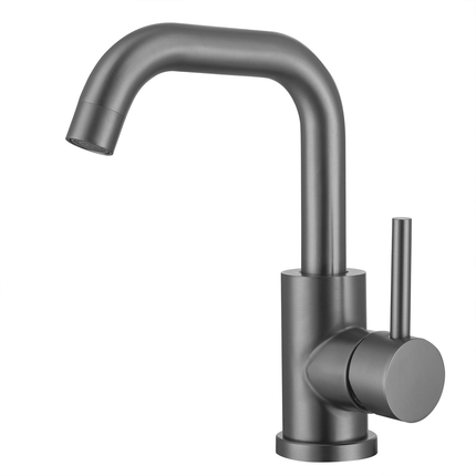 Robinet de lavabo design contemporain finition Gun Metal - Ciel