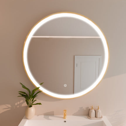 Miroir rond LED avec fonction anti-buée - 100 cm - SOHO