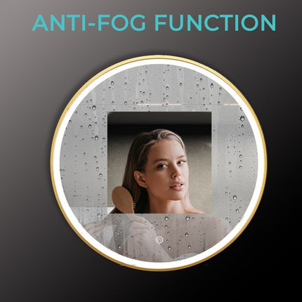 Miroir rond LED avec fonction anti-buée - 100 cm - SOHO