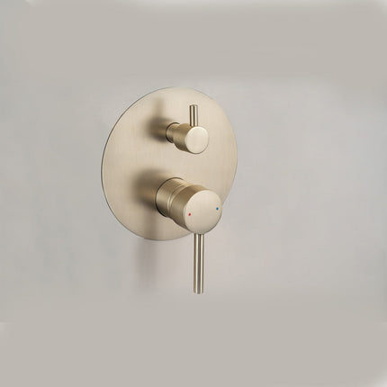 Douche encastrée finition or brossé avec robinetterie intégrée - Solara