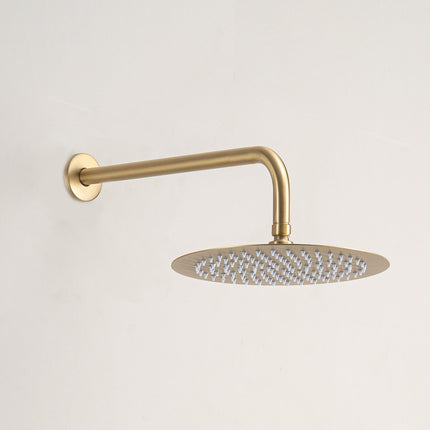 Douche encastrée finition or brossé avec robinetterie intégrée - Solara