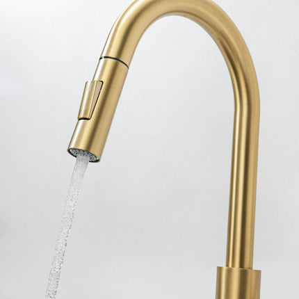 Robinet de cuisine design moderne finition or brossé - DS CONCEPT Sphinx