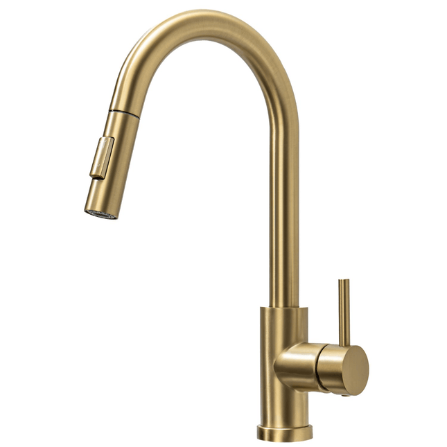 Robinet de cuisine design moderne finition or brossé - DS CONCEPT Sphinx