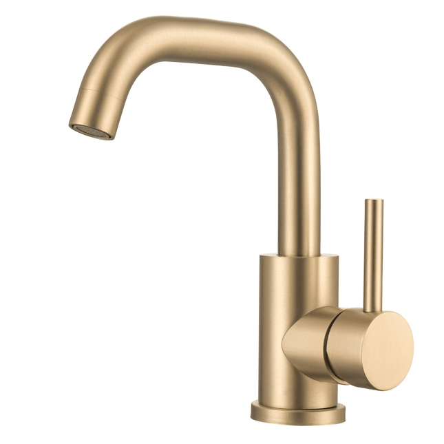 Mitigeur de lavabo design avec cartouche céramique - doré - Stellar