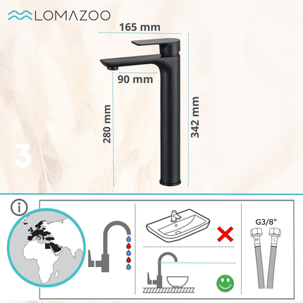 Mitigeur lavabo avec finition CleanPlus anti-rayures - TAUREAU