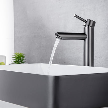 Robinet de lavabo avec vasque posée - Gun Metal - Tess