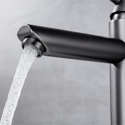 Robinet de lavabo avec vasque posée - Gun Metal - Tess