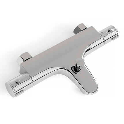 Mitigeur thermostatique baignoire avec douchette - chromé - 15 cm - Selvo