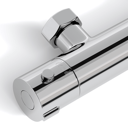 Mitigeur thermostatique de douche finition chromée - 12 cm - DS CONCEPT