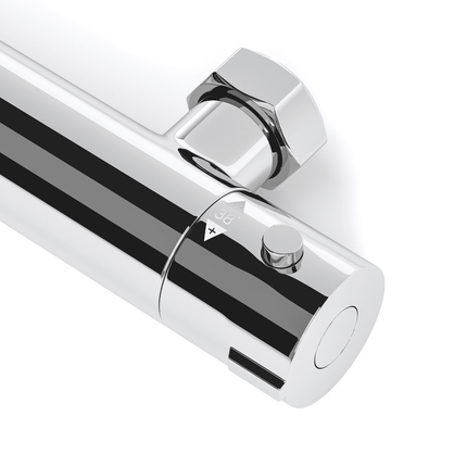 Mitigeur thermostatique de douche finition chrome - 15 cm