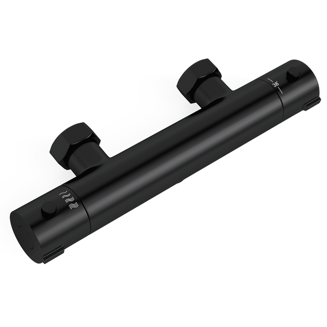 Mitigeur thermostatique de douche finition noire mate - 12 cm - DS CONCEPT