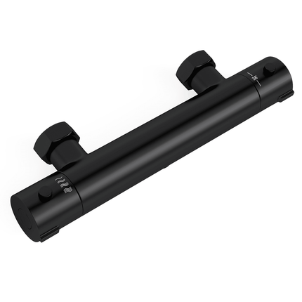 Mitigeur thermostatique de douche avec régulation thermostatique - noir mat - 15 cm