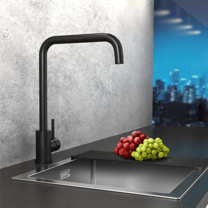 Robinet de cuisine finition noir mat avec bec surélevé - THYONE