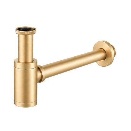 Siphon de lavabo design moderne avec finition dorée - Or - 4,4 cm - DS CONCEPT