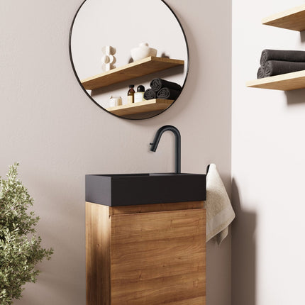 Robinet de lavabo design contemporain avec finition CleanPlus® - noir - Vichy