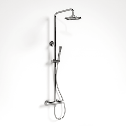 Douche à effet pluie avec mitigeur thermostatique - chrome - Vincenzo