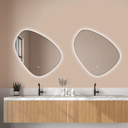 Miroir de salle de bain design avec éclairage LED et fonction anti-buée - 80 x 80 cm - Zürich